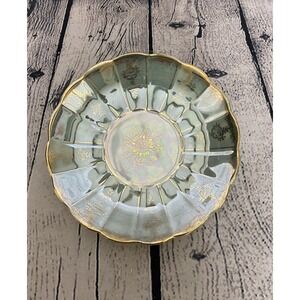 Vintage Castle Green Teal China Lusterware Saucer 1960's Japan